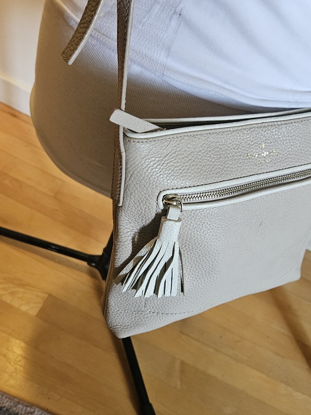 Kate Spade Chester Street Crossbody Bag Blush Pink And Ivory Pebbled Leather - Picture 4 of 8